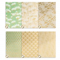 12 papiers népalais foil doré  - Artemio
