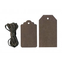 12 étiquettes kraft - 5,5 cm - Artemio
