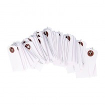 50 étiquettes blanches fil métal - 2x4 cm - Artemio
