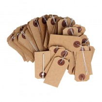 50 étiquettes kraft fil métal - 2x4 cm - Artemio