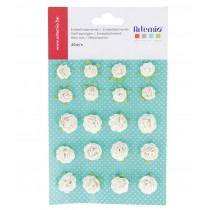 20 roses papier blanc - Artemio