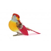 6 oiseaux couleur sur pince - 8x3,5x3,5 cm - Artemio