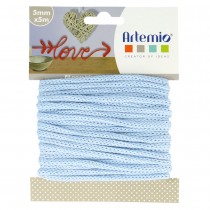 Fil tricotin bleu pastel - 5 m X 5 mm - Artemio