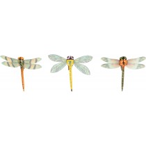 6 libellules sur pince 6,5x6,5x1,5 cm - Artemio