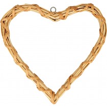 Cœur  20  cm - osier - Artemio