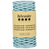 Fil de papier kraft armé bleu ciel - 25 m - Artemio