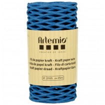 Fil de papier kraft armé bleu klein - 25 m - Artemio