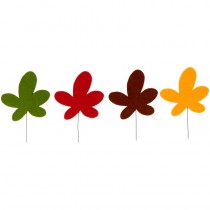12 silhouettes feuilles feutre 12 cm - Artemio