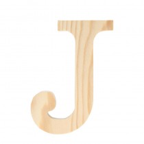 Lettre J - 11.5 cm - bois - Artemio