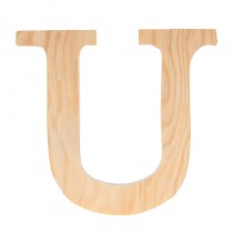 Lettre U - 11.5 cm - bois - Artemio