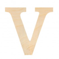 Lettre V - 11.5 cm - bois - Artemio