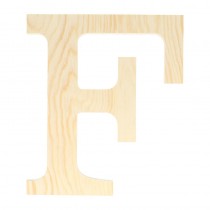 Lettre F - 19 cm - bois - Artemio