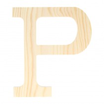 Lettre P - 19 cm - bois - Artemio