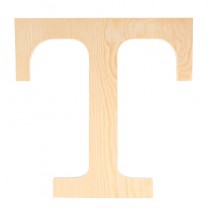 Lettre T - 19 cm - bois - Artemio