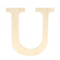 Lettre U - 19 cm - bois - Artemio