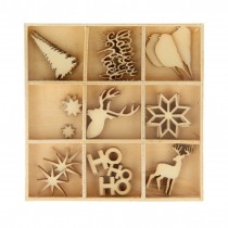 9x3 silhouettes cerf 2,5x0,2 cm bois - Artemio
