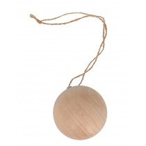 2 boules à suspendre 6 cm - bois - Artemio