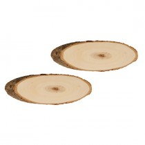 2 rondelles 17 à 21 cm - bois - Artemio