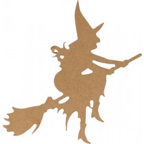 Silhouette sorcière - 15x14 cm - MDF - Silhwood