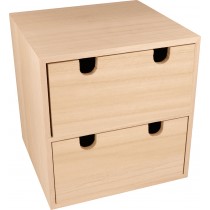 Meuble 2 tiroirs 18,5x19,3x17,5 cm - Artemio