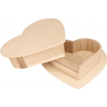 Boîte cœur  19x19x5 cm bois - Artemio