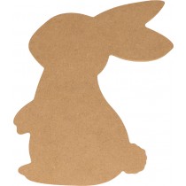 Silhouette lapin 12,5x15 cm - MDF - Silhwood