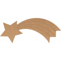 Silhouette étoile filante 16,5x25 cm - MDF - Silhwood