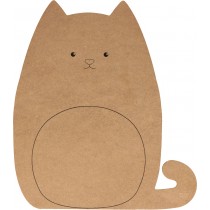 Silhouette chat 22x25 cm - MDF - Silhwood