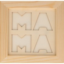 Cadre passe-partout bois mama 12,5x12,5 cm - Artemio