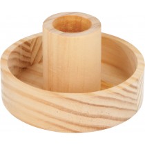 Bougeoir rond en bois 9 cm - Artemio