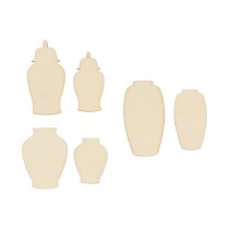 18 silhouettes en bois vases - Artemio