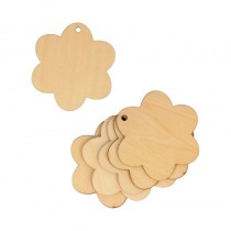  6 étiquettes fleur en bois - Artemio
