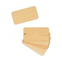  6 étiquettes rectangle en bois - Artemio