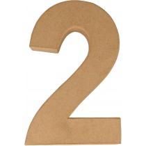 Chiffre 2 papier mâché 15 cm - Artemio