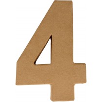 Chiffre 4 papier mâché 15 cm - Artemio