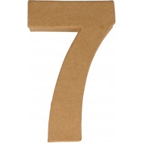 Chiffre 7 papier mâché 15 cm - Artemio