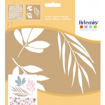 2 pochoirs kraft branches 20x20cm - Artemio