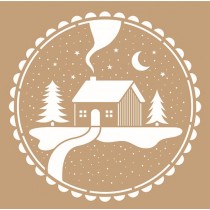 2 pochoirs kraft hiver 20x20cm - Artemio
