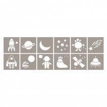12 pochoirs espace 9x9 cm - Artemio