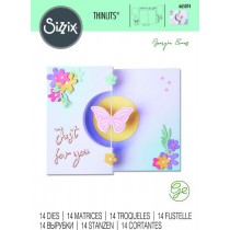 Thinlits die butterfly spinner card - Sizzix
