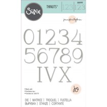 Thinlits die Elegant numerals - Sizzix