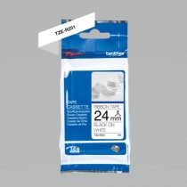 Ribbon tape tissu White  black  24 mm - P-Touch - Brother