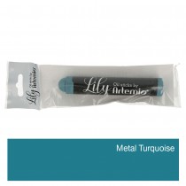 Stick Lily Metal turquoise peinture à l'huile - Artemio