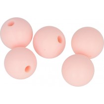 5 perles roses 10 mm silicone - Artemio