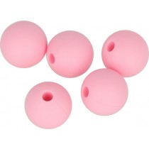 5 perles roses 10 mm silicone - Artemio