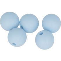 5 perles bleues 10 mm - silicone - Artemio