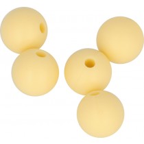 5 perles jaunes 10 mm silicone - Artemio