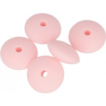 5 perles roses 12x7 mm silicone - Artemio