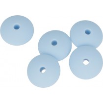 5 perles bleues 12x7 mm silicone - Artemio