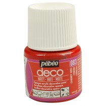 Peinture cerise - acrylique mat - opaque - 45 ml - déco - Pébéo
